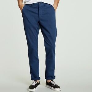 Wellen Huckberry Men's Size 30x32 Playa Stretch Chinos Cobalt Blue‎ Preppy NWT